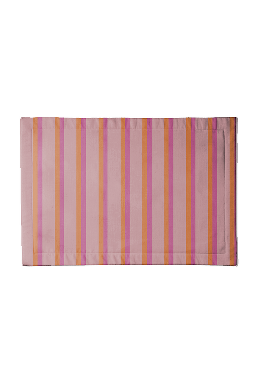 Candy Stripes Placemat in Orange & Pink