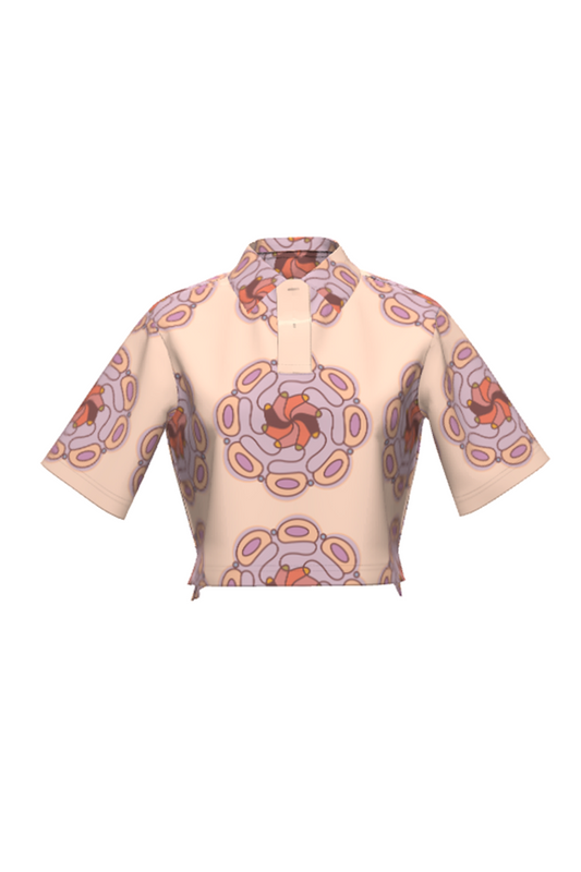 Doodle Medallion Crop Shirt