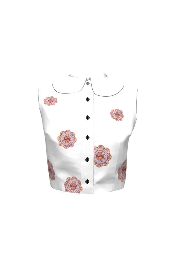 Medallion Collar Top