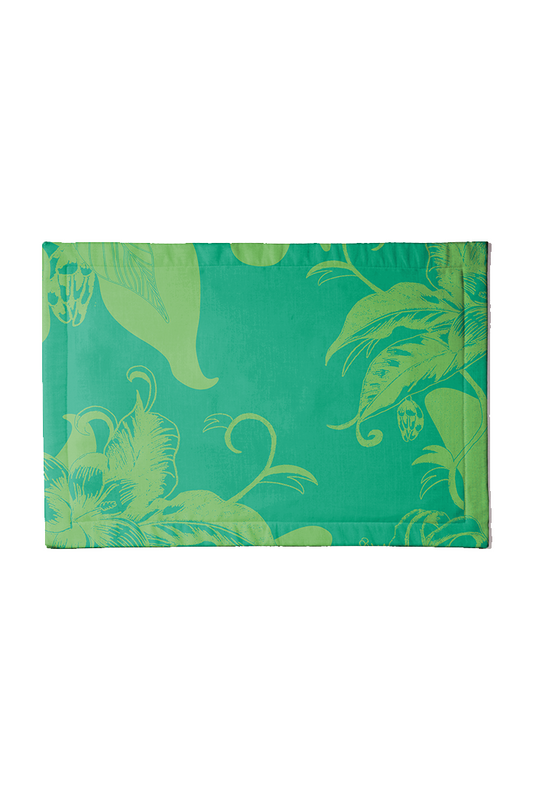 Tropical Paissage Placemat in Bright Green